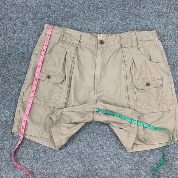RedHead Cargo Short Mens 42 Parchment Cotton Flat Front Multi Pockets Hiking - Picture 5 of 11